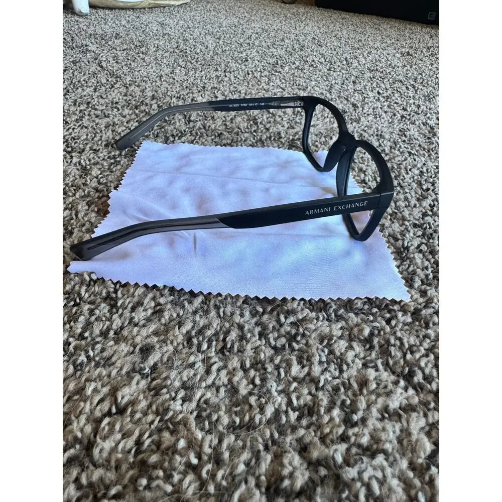 Armani Exchange Eyeglass Frames AX3029 Matte Black Rectangular 54-17-140